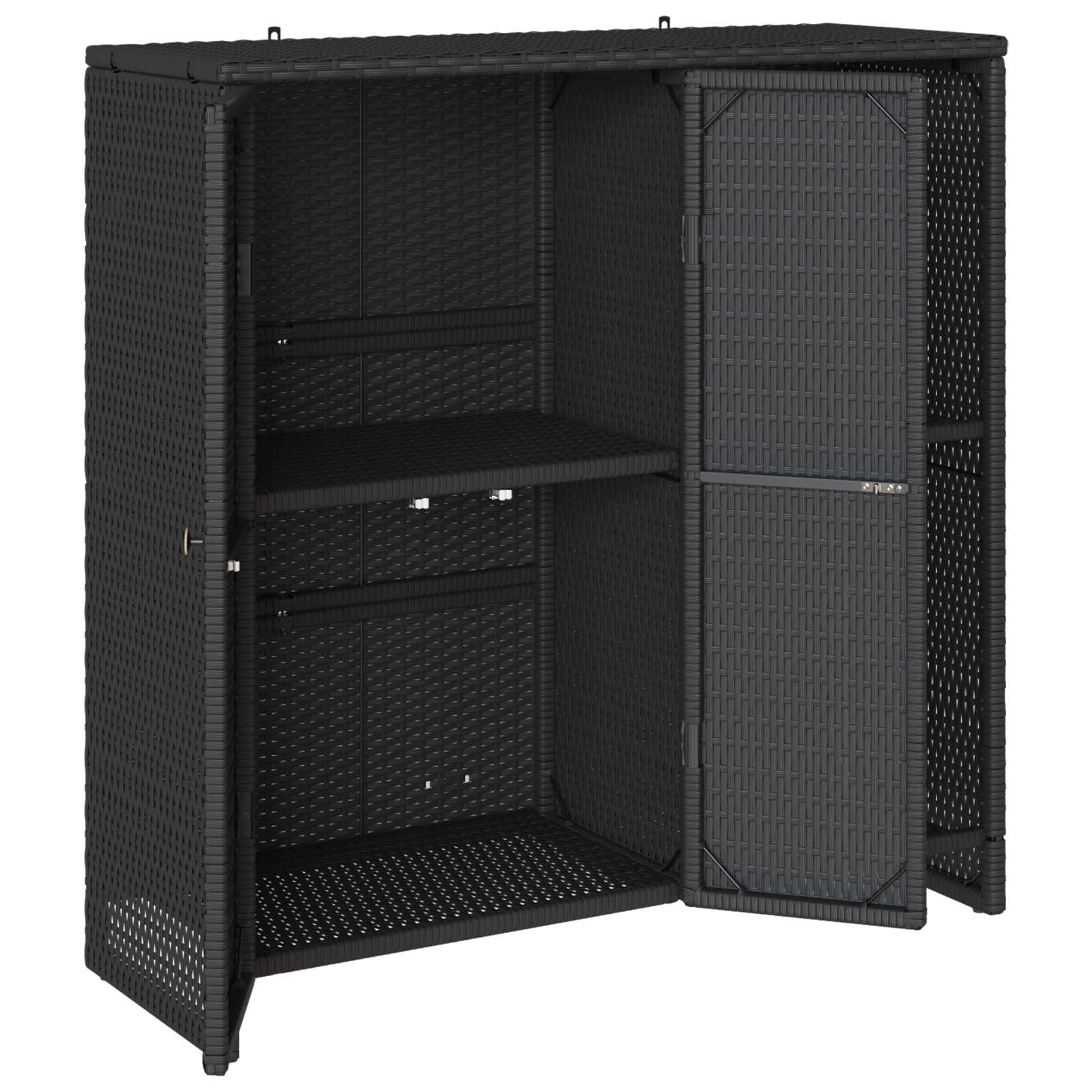 Armoire de rangement avec étagère Noir 100 x 36 x 102 cm Rotin - XIOS