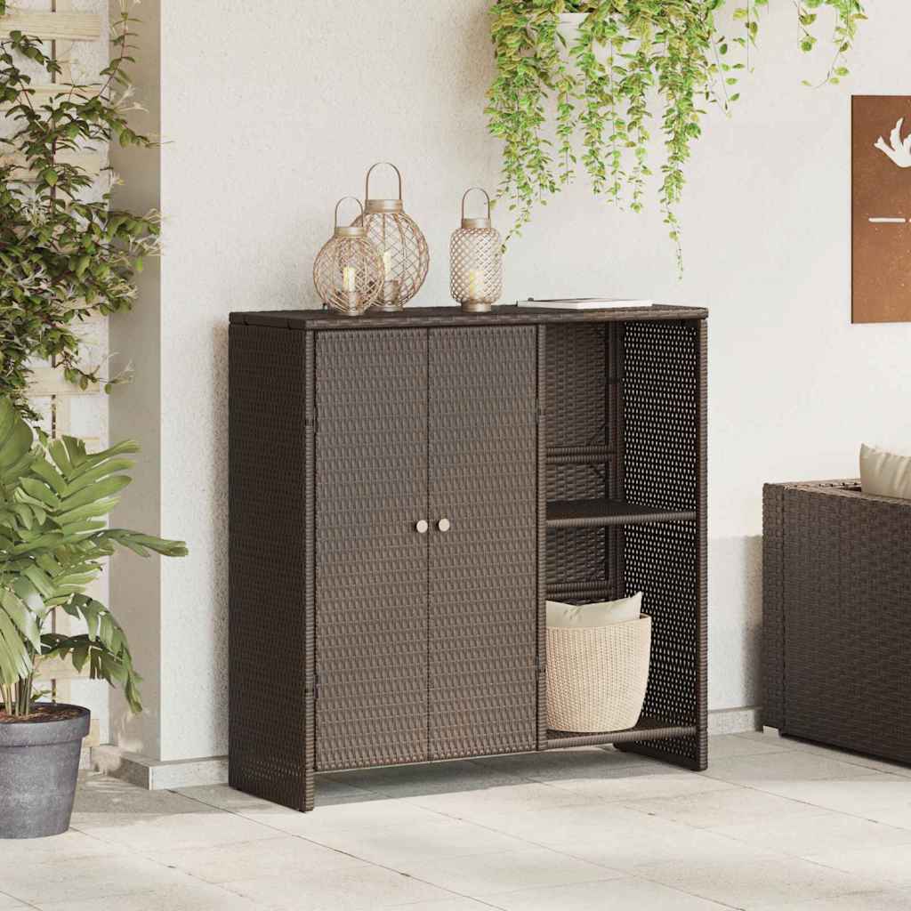 Armoire de rangement avec porte Marron 100 x 36 x 102 cm Rotin - XIOS
