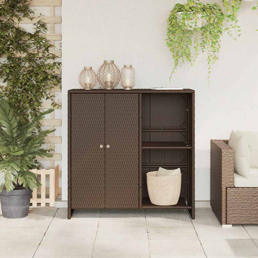 Armoire de rangement avec porte Marron 100 x 36 x 102 cm Rotin - XIOS