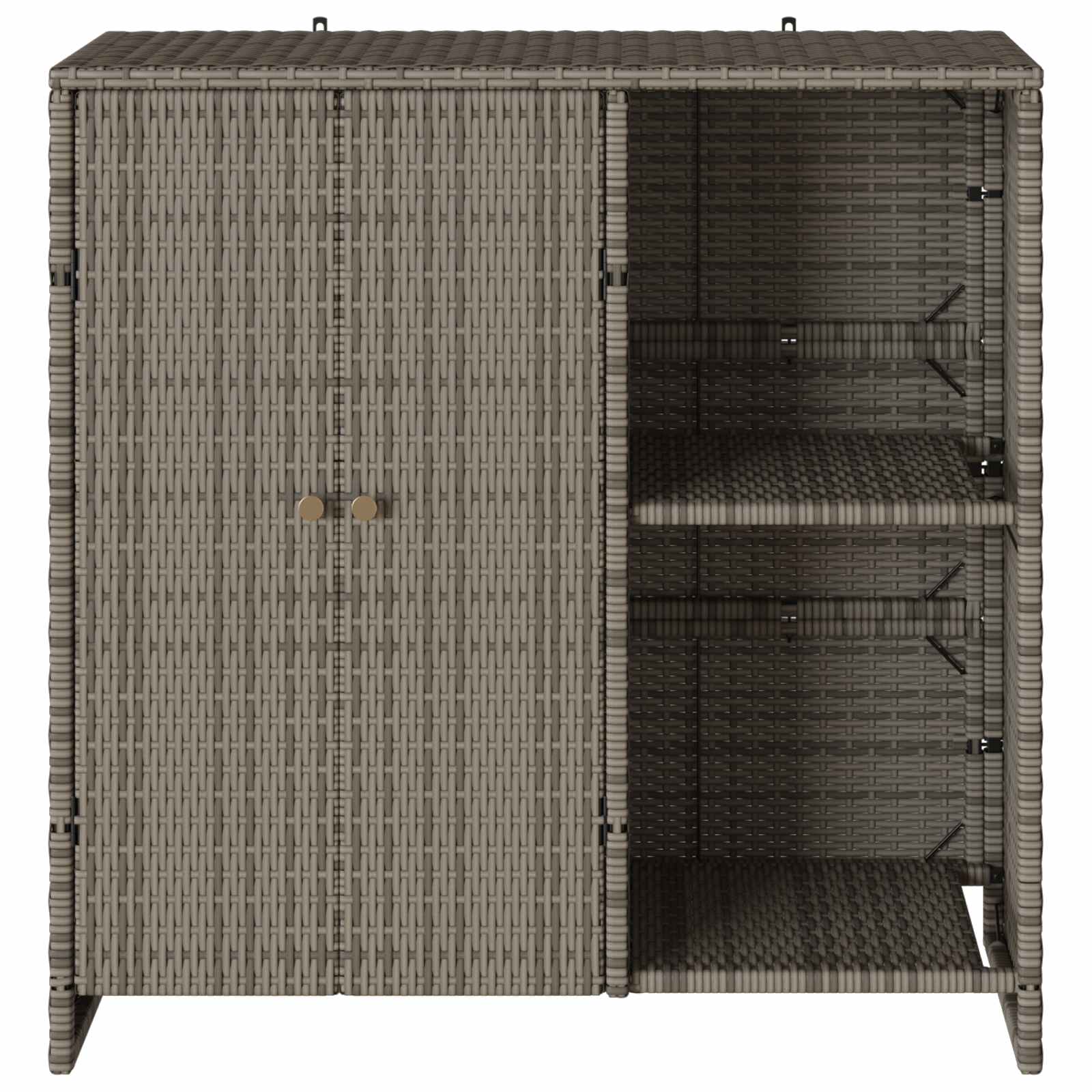 Armoire de rangement avec étagère Gris 100 x 36 x 102 cm Rotin - XIOS