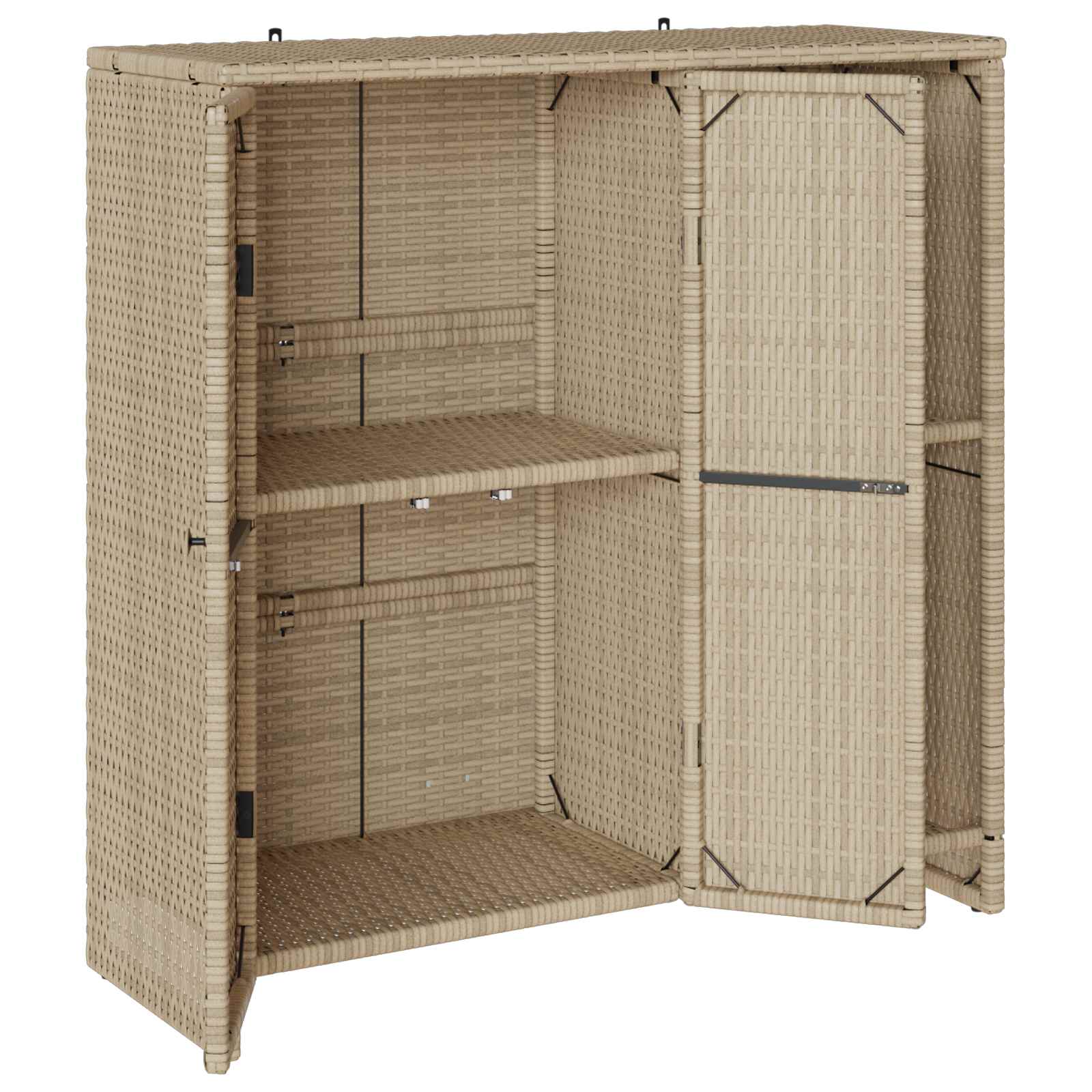 Armoire de rangement avec étagère Beige 100 x 36 x 102 cm Rotin - XIOS