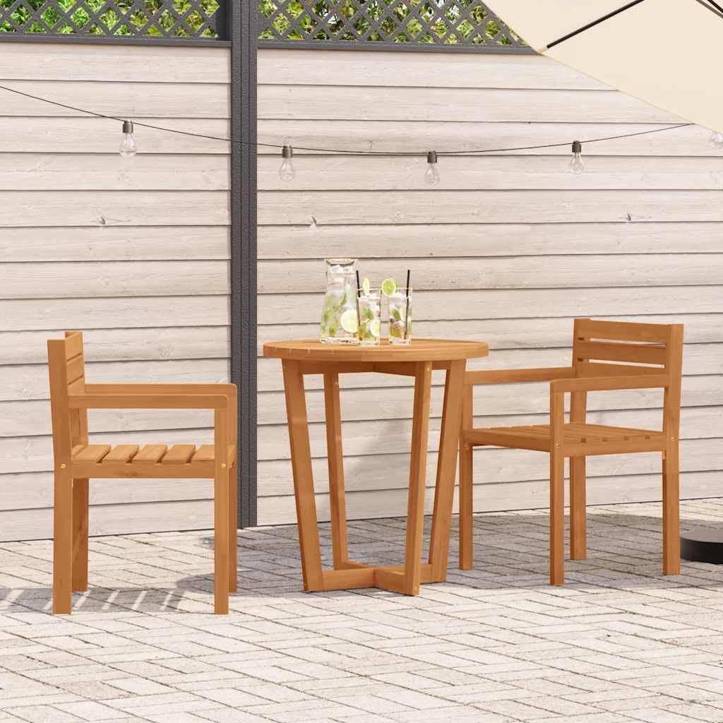 Ensemble de salle à manger de jardin 3 pcs en bois massif d'acacia
