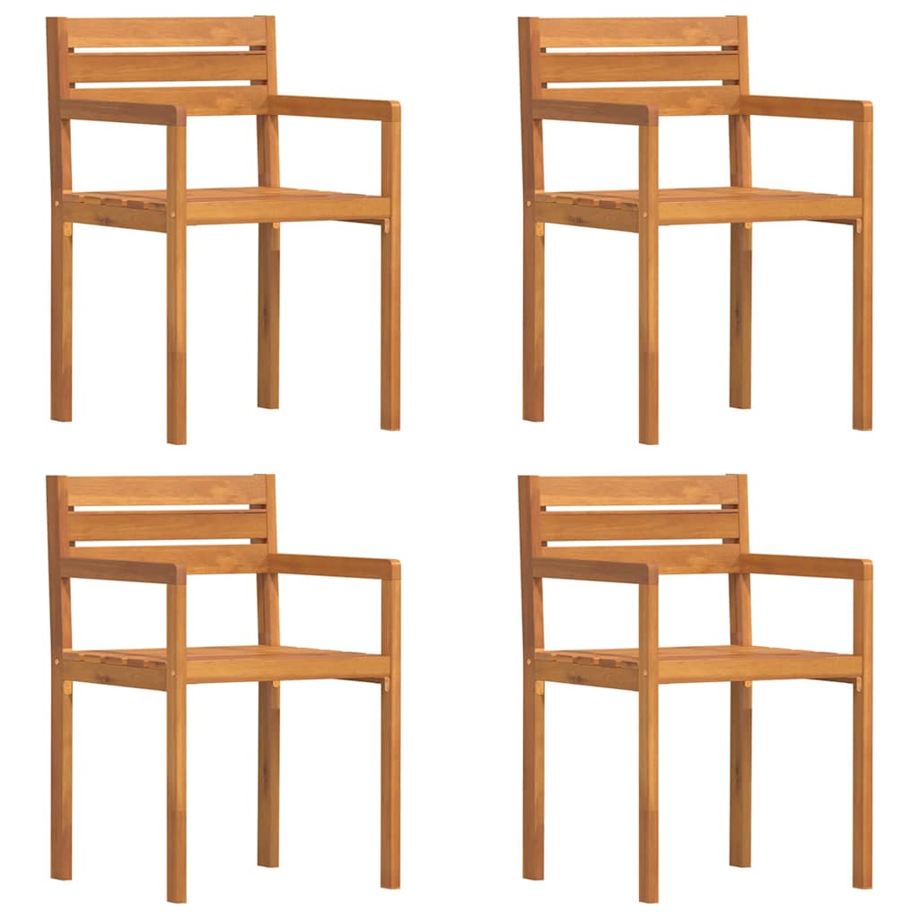 Ensemble de salle à manger de jardin 5 pcs en bois massif d'acacia
