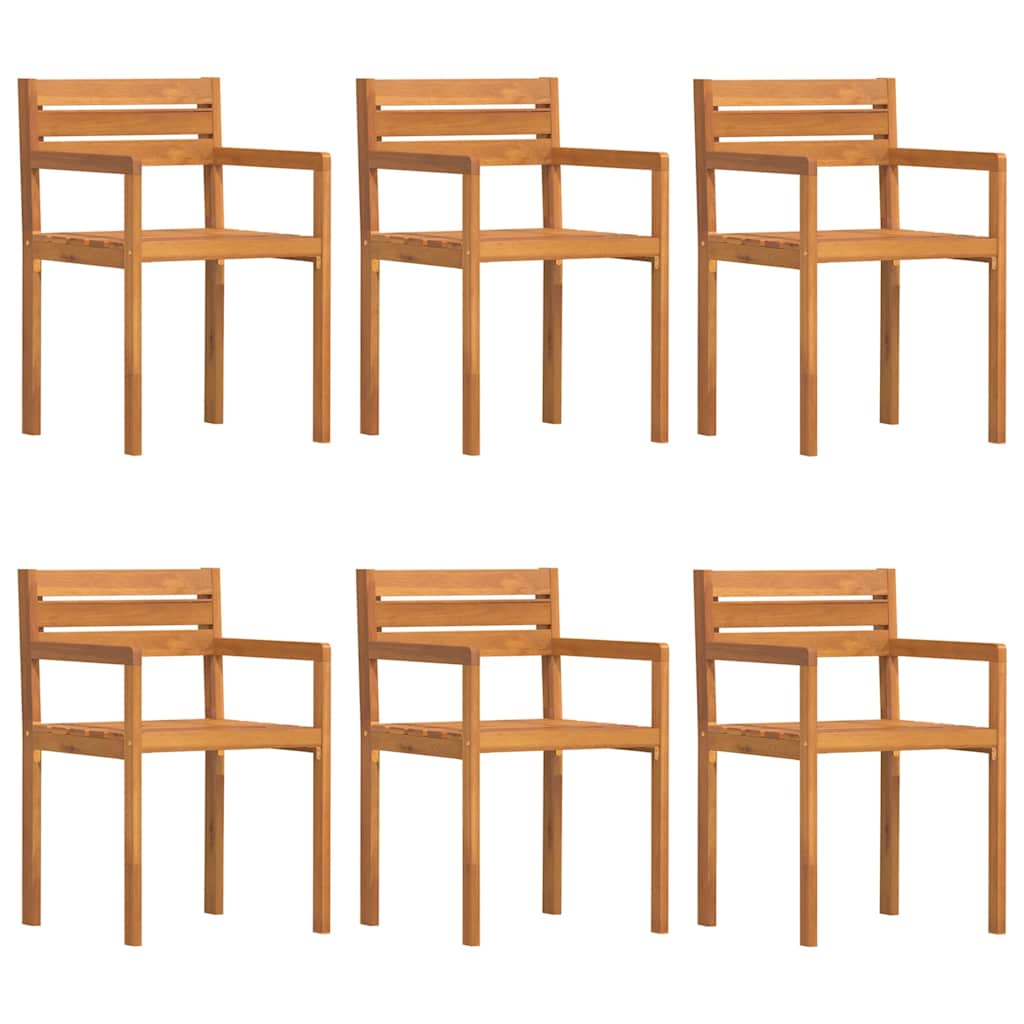 Ensemble de salle à manger de jardin 7 pcs en bois massif d'acacia