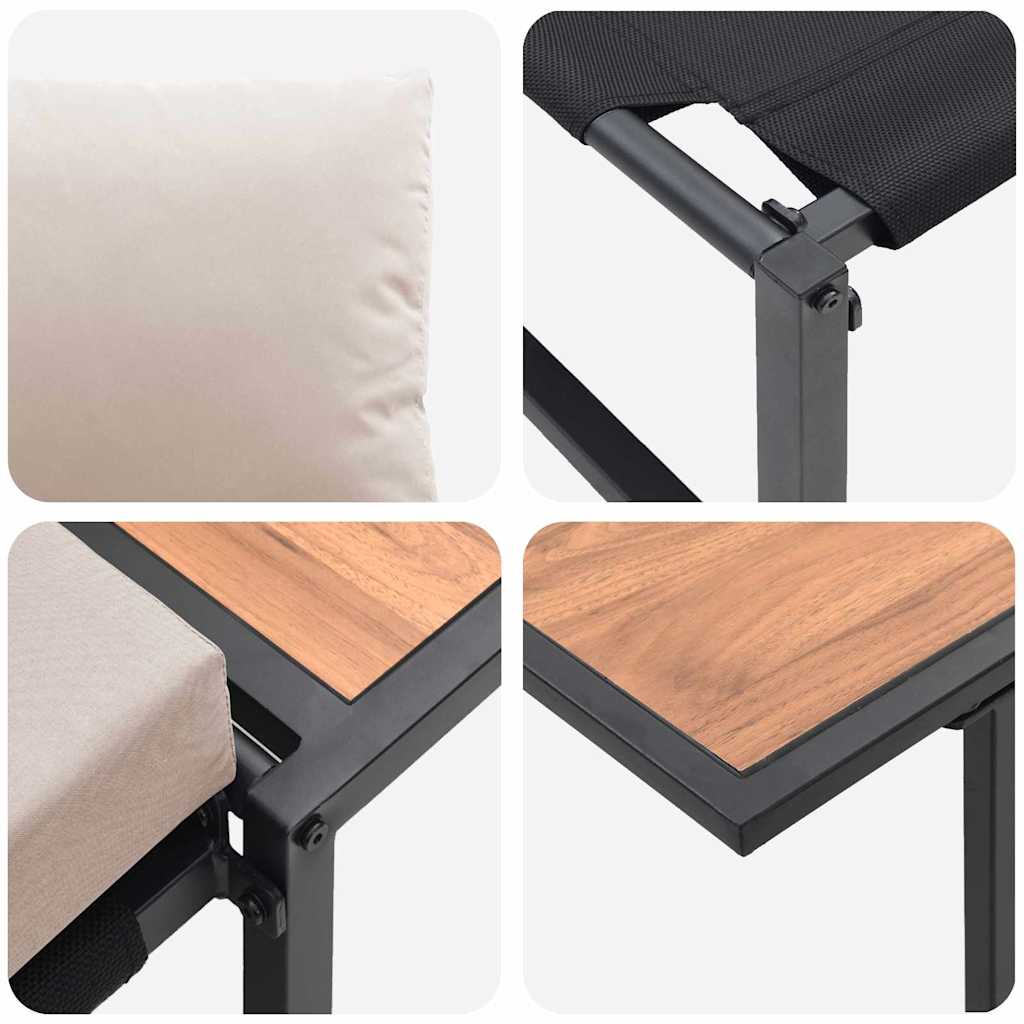 Mobilier de Patio en Acier 2 pcs Taupe Acier - XIOS