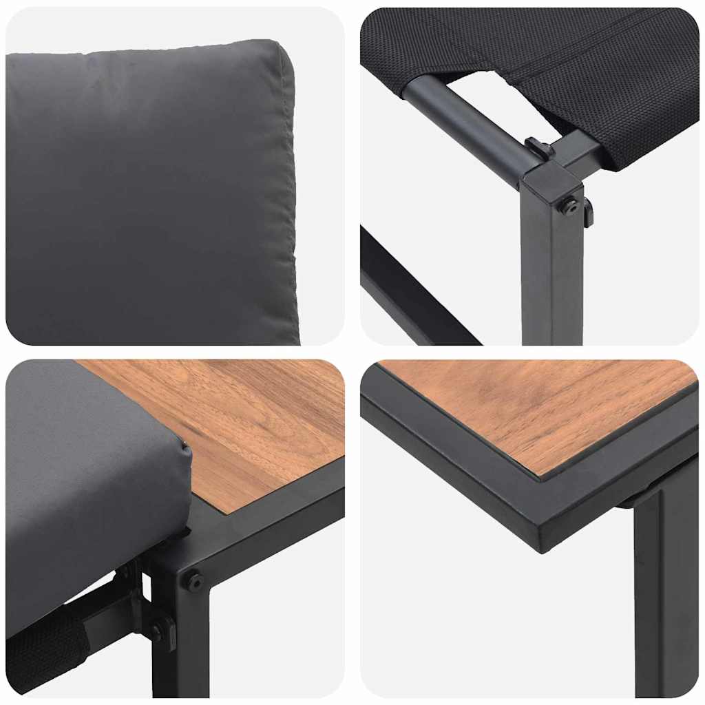 Ensemble de canapé de jardin 2 pcs Anthracite Acier - XIOS