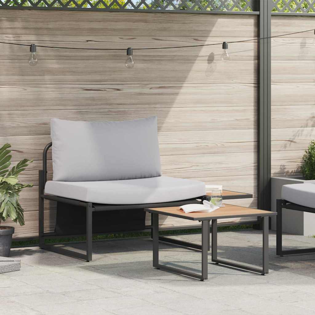 Ensemble de canapé de jardin 2 pcs Gris clair Acier - XIOS