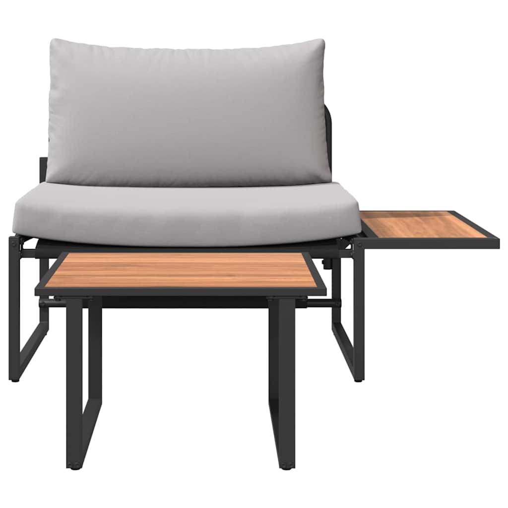 Ensemble de canapé de jardin 2 pcs Gris clair Acier - XIOS