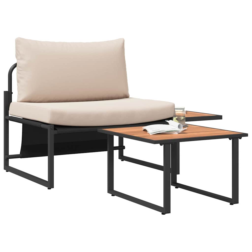 Ensemble de canapé de jardin 2 pcs Taupe Acier - XIOS