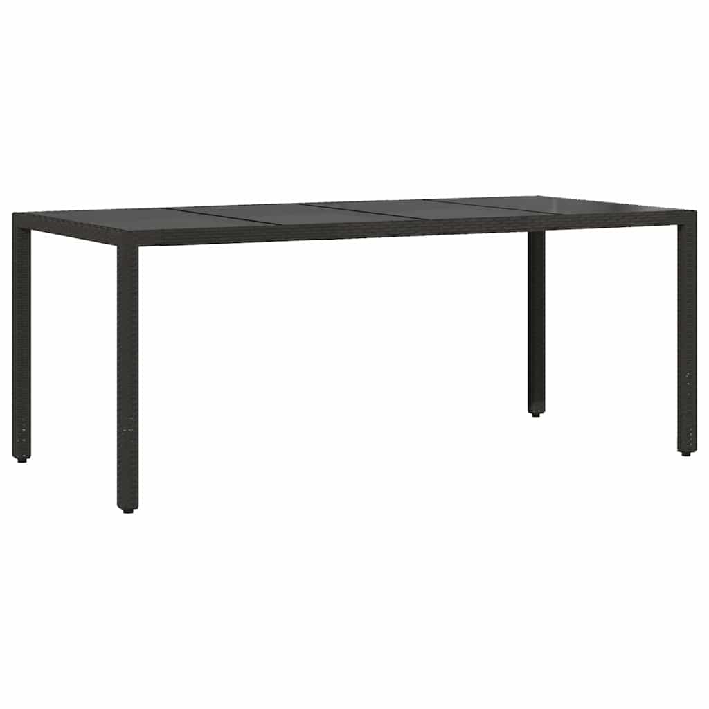 Ensemble de salle à manger pour jardin 9 pcs Noir polyrotin