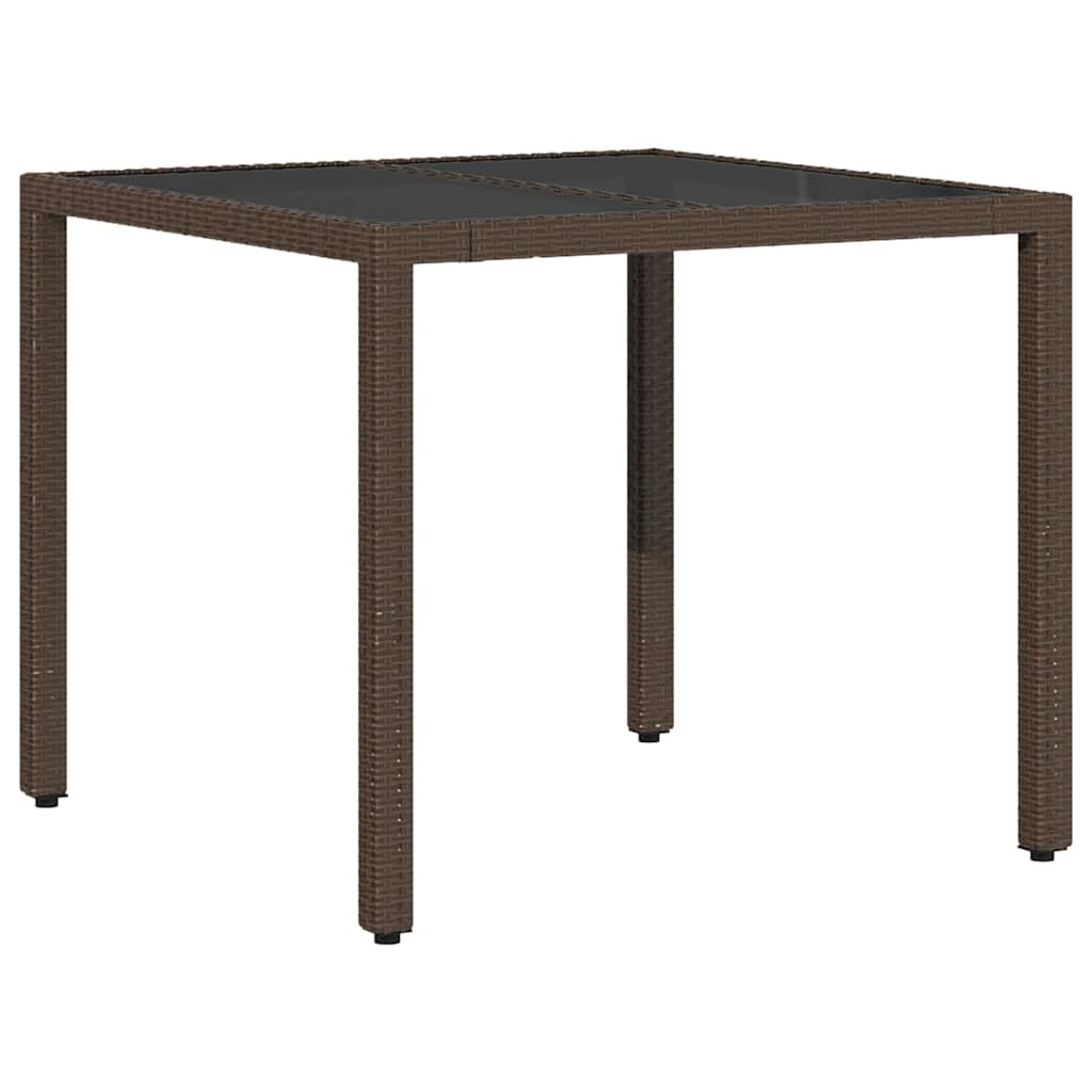 Ensemble de salle à manger pour jardin 5 pcs Marron polyrotin