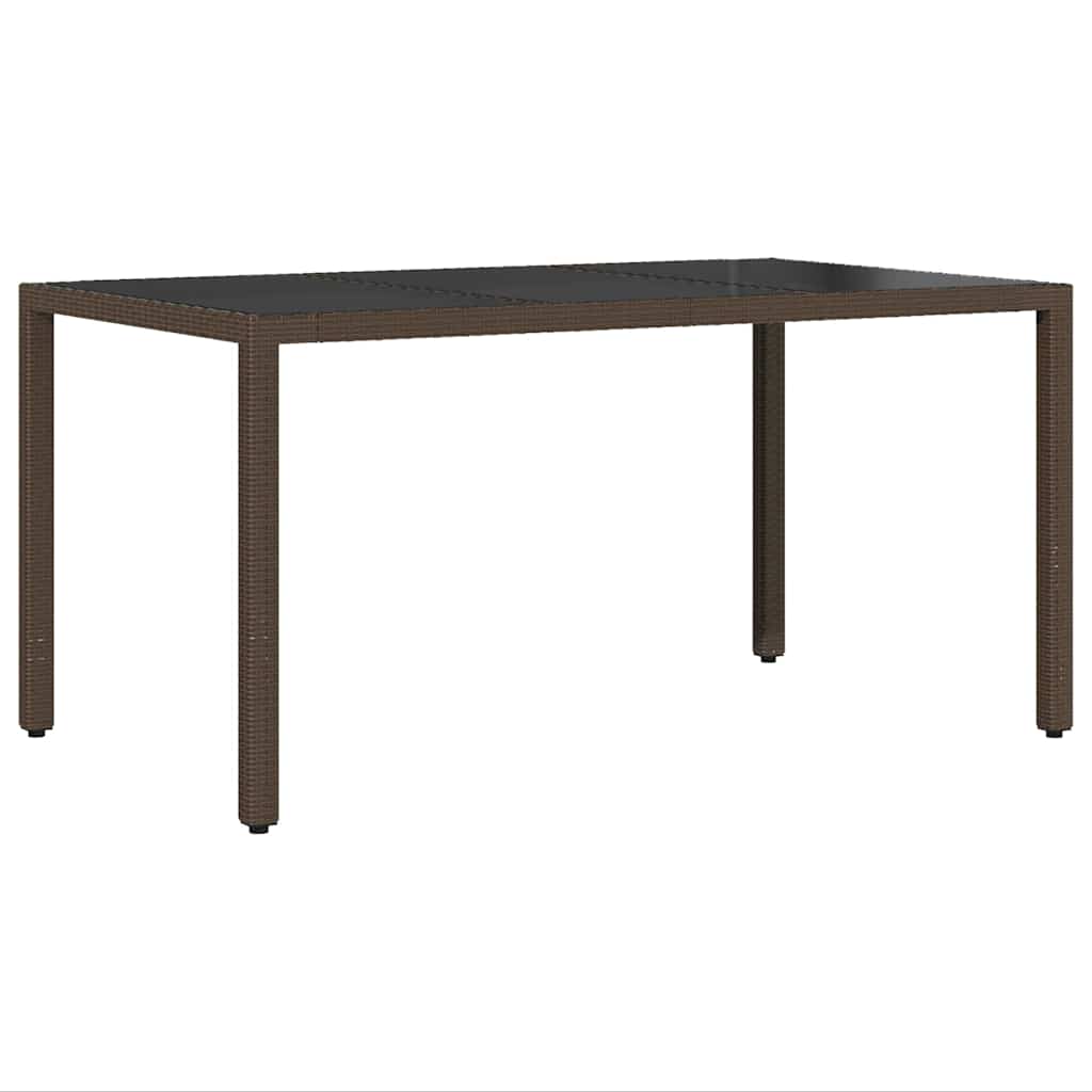 Ensemble de salle à manger pour jardin 5 pcs Marron polyrotin