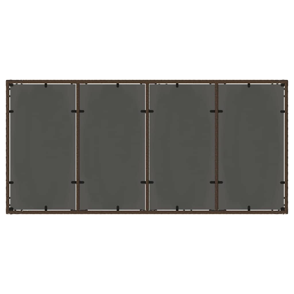 Ensemble de salle à manger pour jardin 7 pcs Marron polyrotin