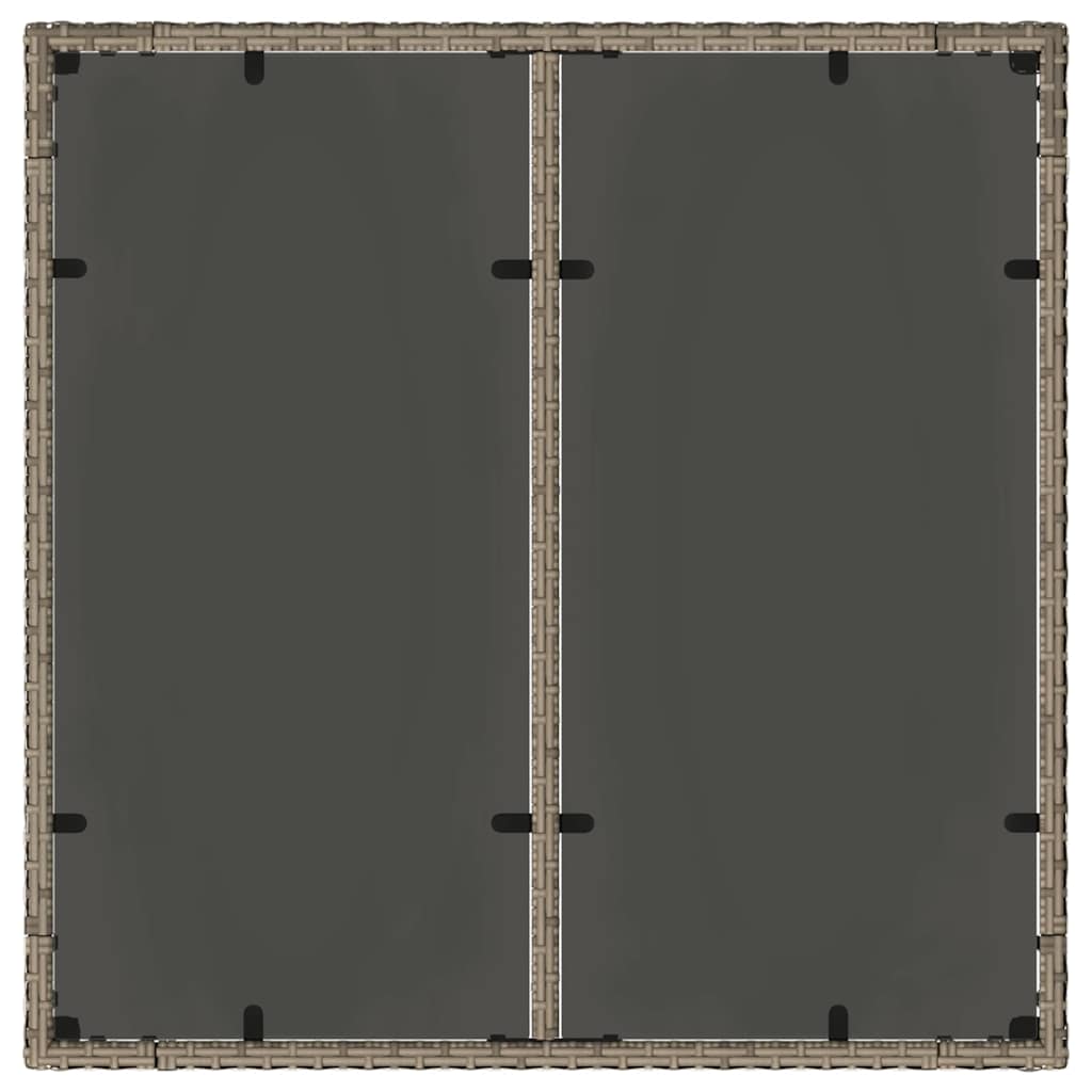 Ensemble de salle à manger pour jardin 5 pcs Gris polyrotin