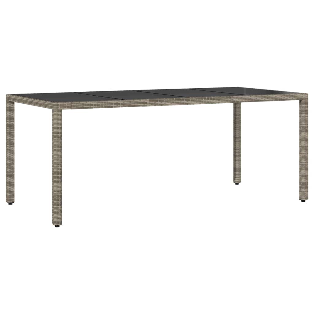 Ensemble de salle à manger pour jardin 7 pcs Gris polyrotin