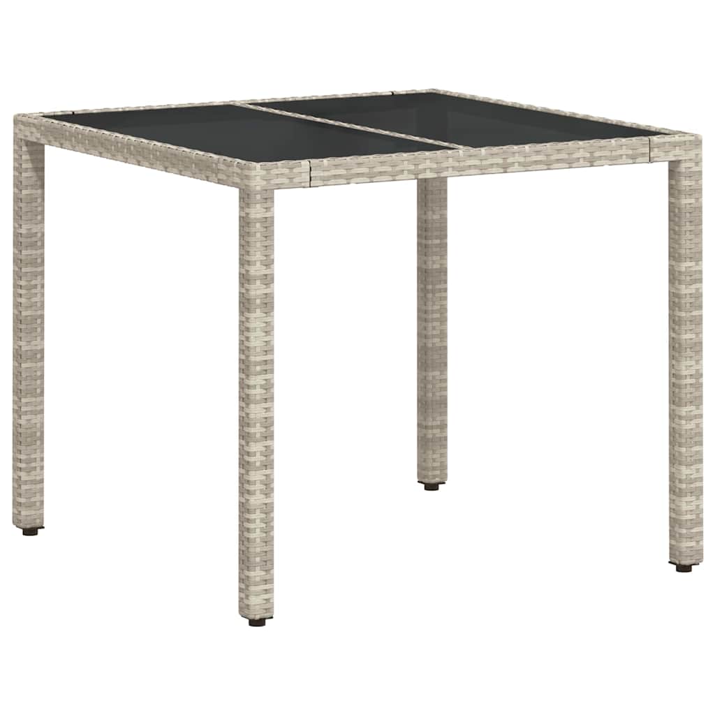 Ensemble de salle à manger pour jardin 3 pcs Gris clair