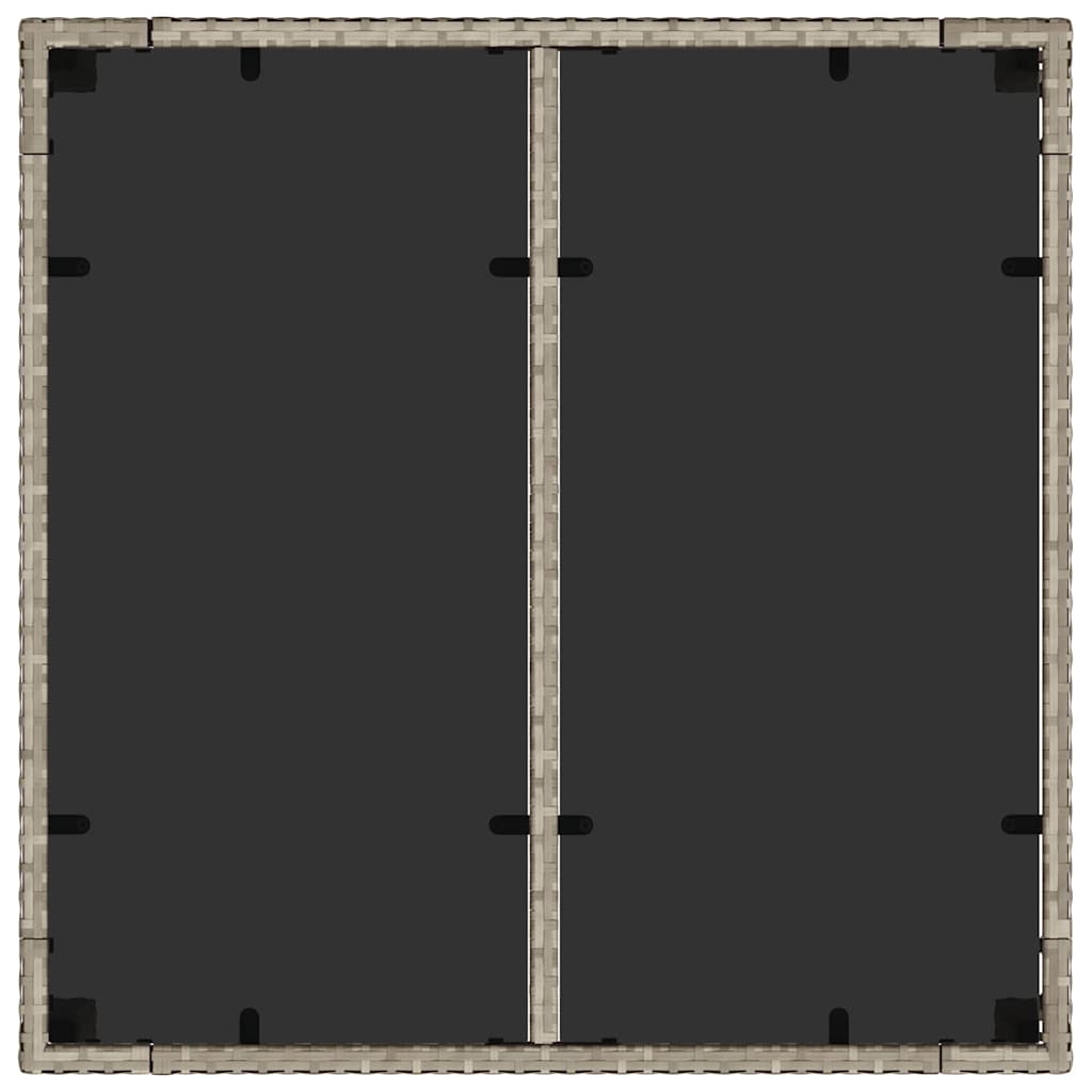 Ensemble de salle à manger pour jardin 3 pcs Gris clair