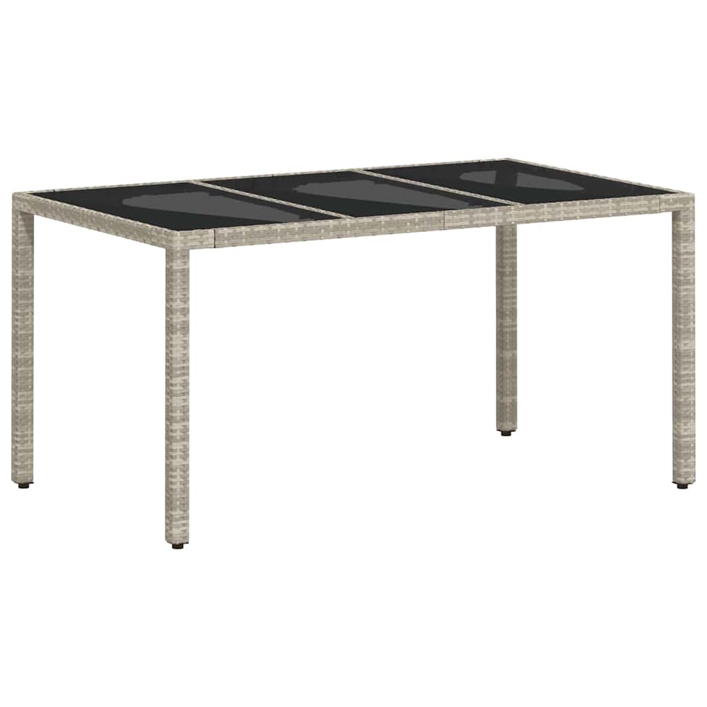 Ensemble de salle à manger pour jardin 7 pcs Gris clair