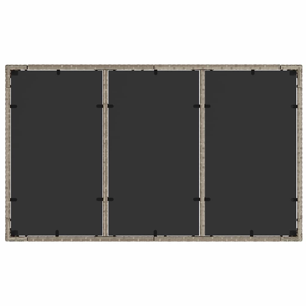Ensemble de salle à manger pour jardin 7 pcs Gris clair