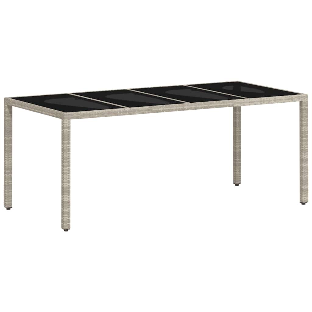 Ensemble de salle à manger pour jardin 7 pcs Gris clair