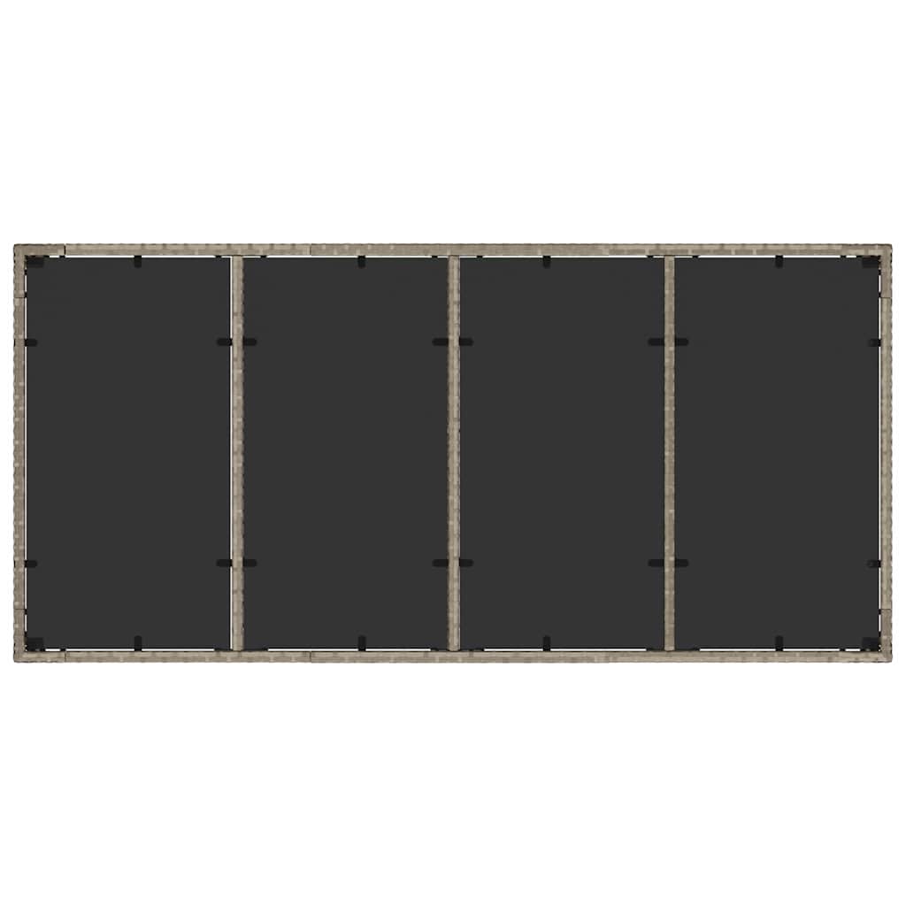 Ensemble de salle à manger pour jardin 9 pcs Gris clair