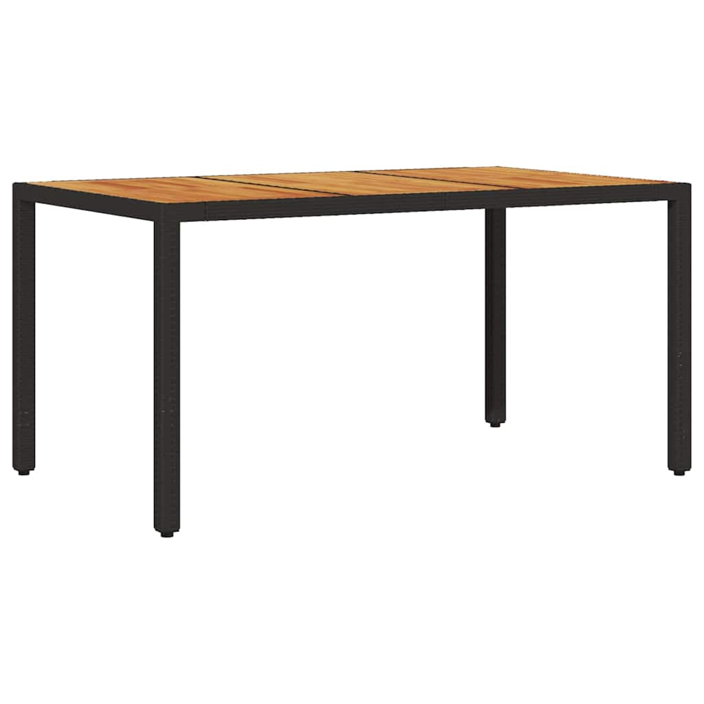 Ensemble de salle à manger pour jardin 7 pcs Noir polyrotin