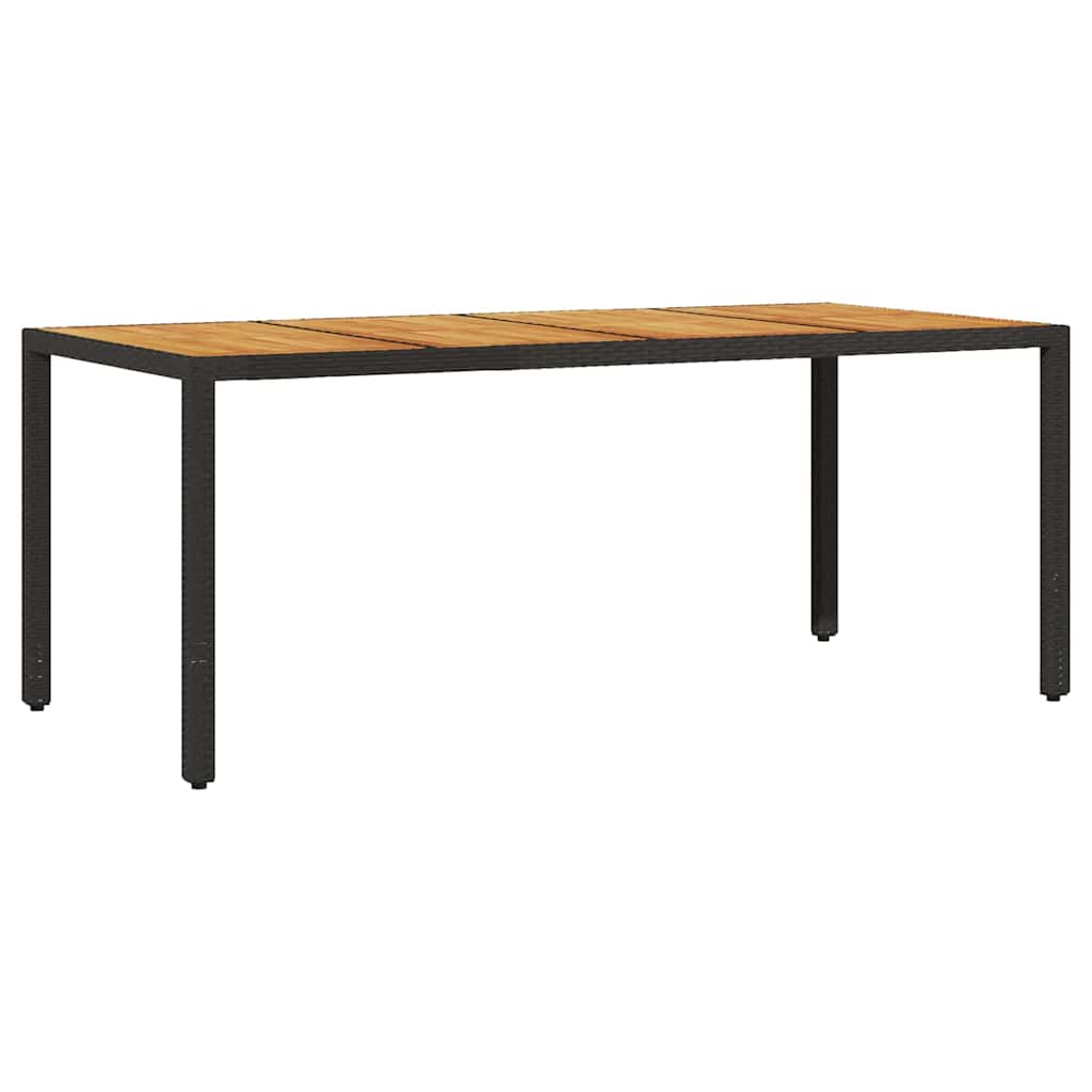 Ensemble de salle à manger pour jardin 9 pcs Noir polyrotin