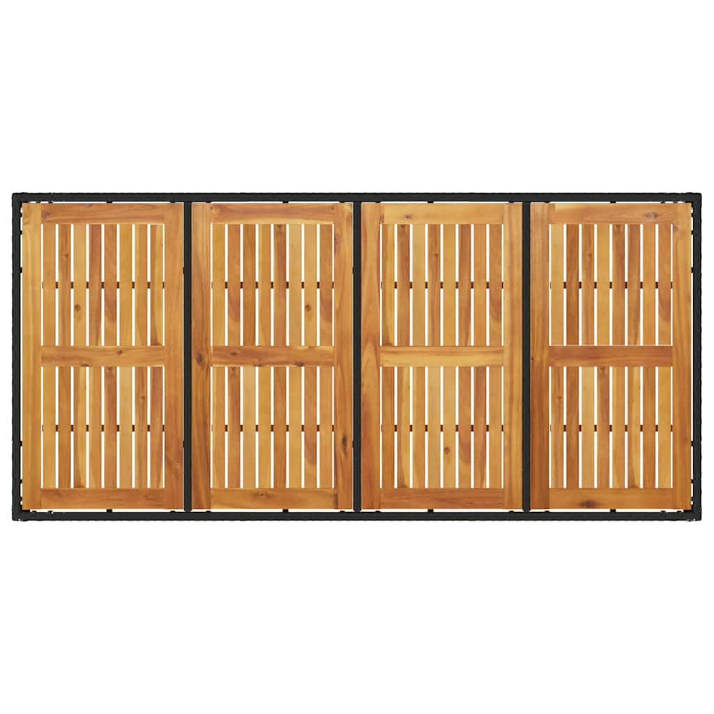 Ensemble de salle à manger pour jardin 9 pcs Noir polyrotin