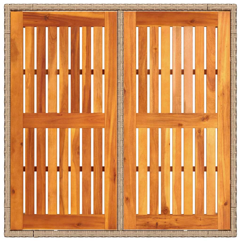 Ensemble de salle à manger pour jardin 5 pcs Beige polyrotin