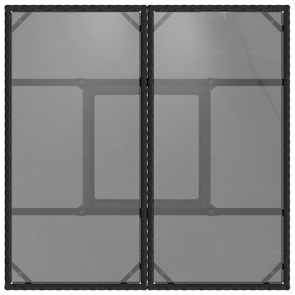 Ensemble de salle à manger pour jardin 5 pcs Noir polyrotin