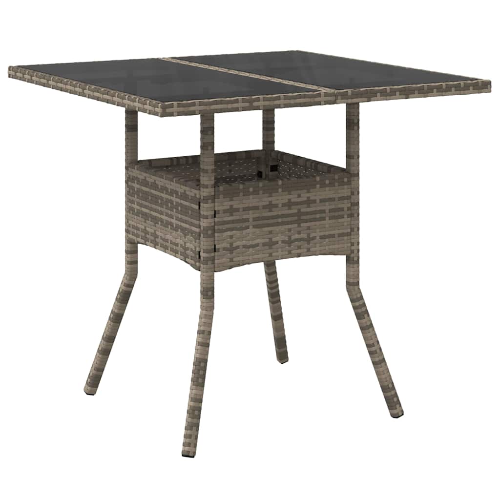 Ensemble de salle à manger pour jardin 3 pcs Gris polyrotin