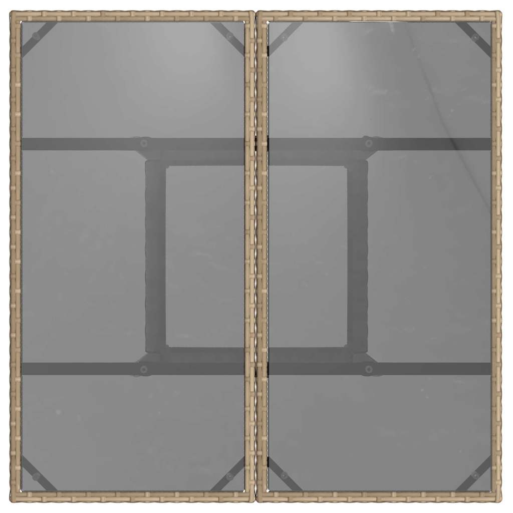 Ensemble de salle à manger pour jardin 5 pc Beige polyrotin