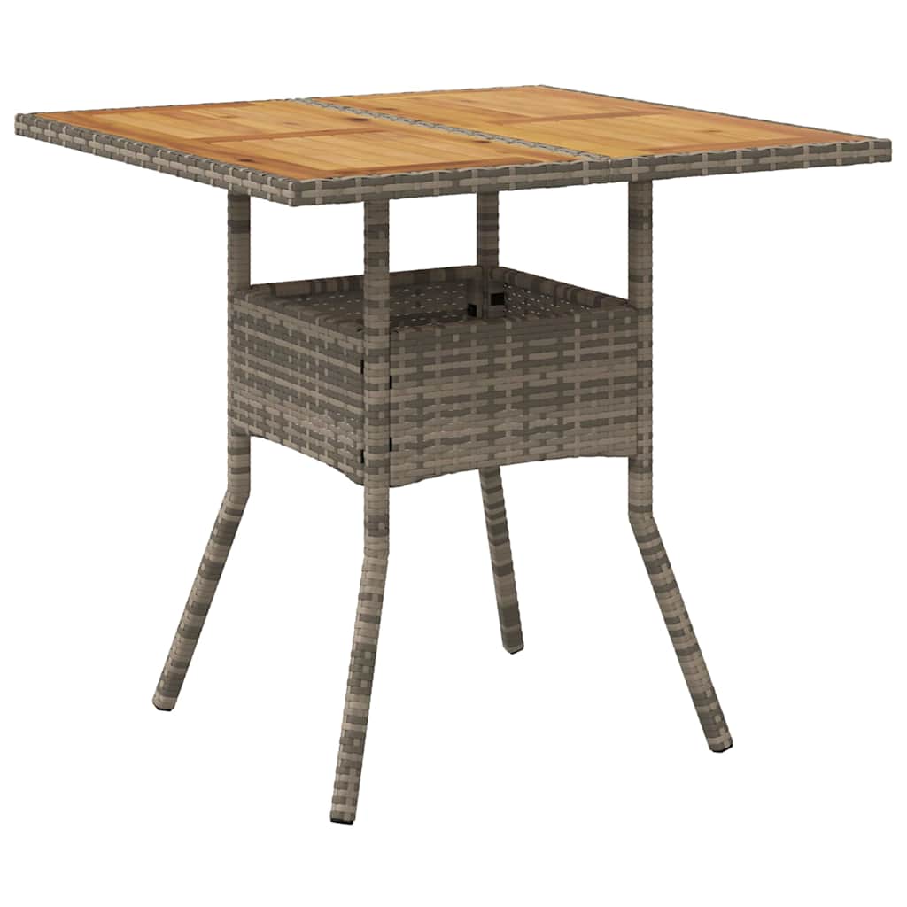 Ensemble de salle à manger pour jardin 3 pcs Gris polyrotin
