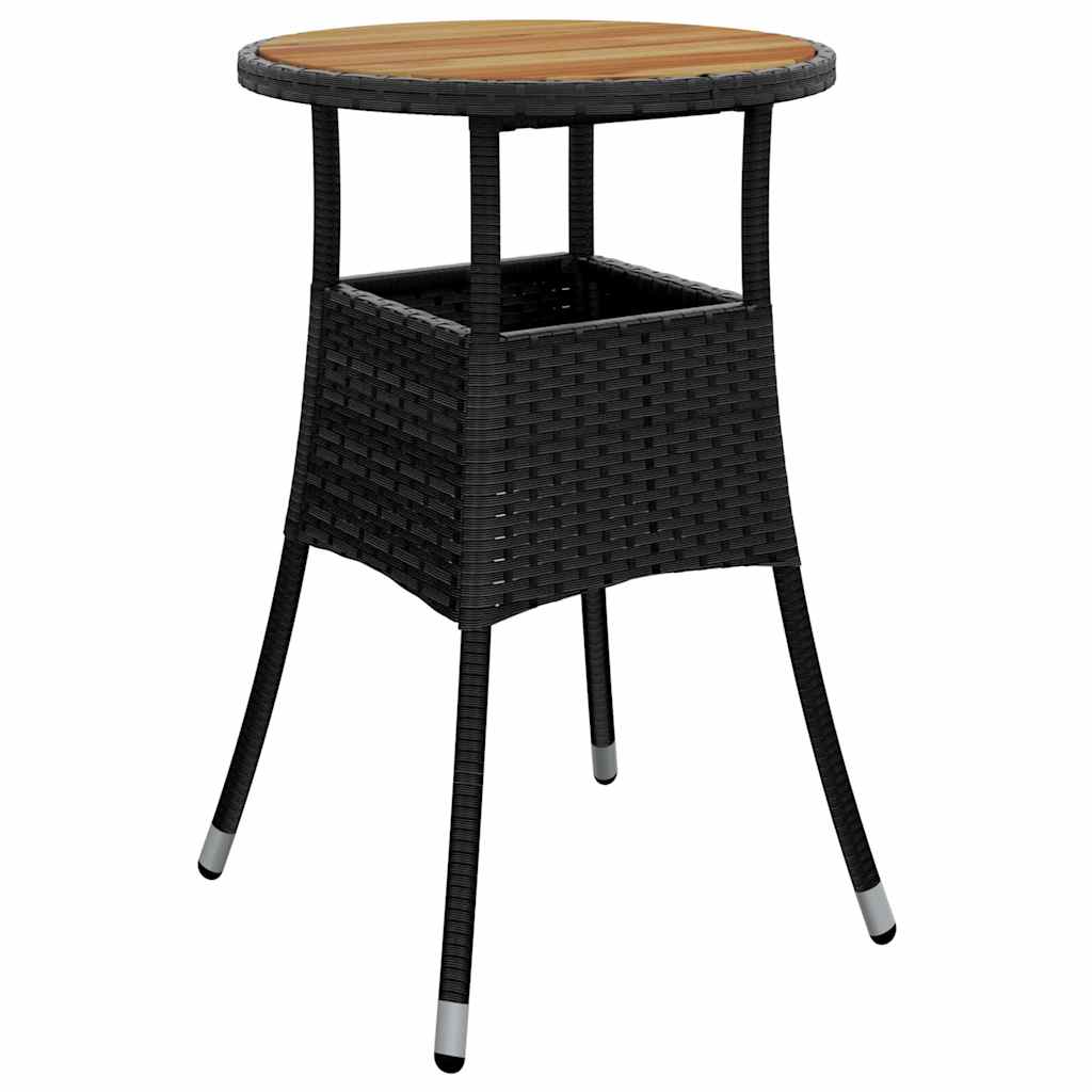 Ensemble de salle à manger pour jardin 5 pcs Noir polyrotin
