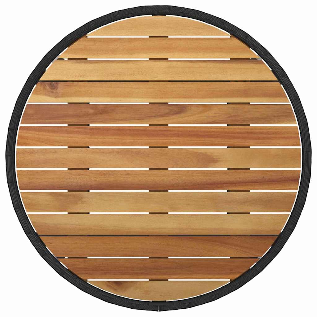 Ensemble de salle à manger pour jardin 5 pcs Noir polyrotin