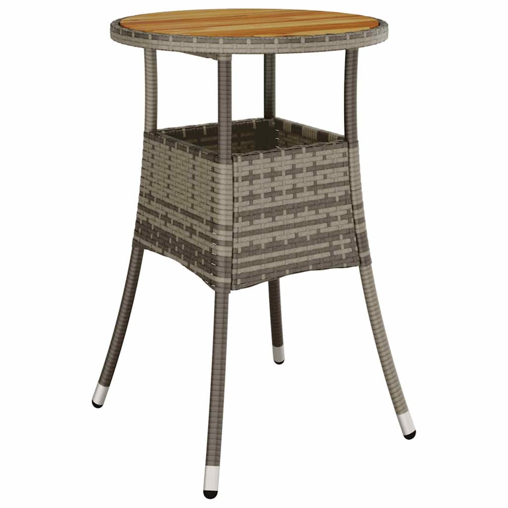 Ensemble de salle à manger pour jardin 5 pcs Gris polyrotin