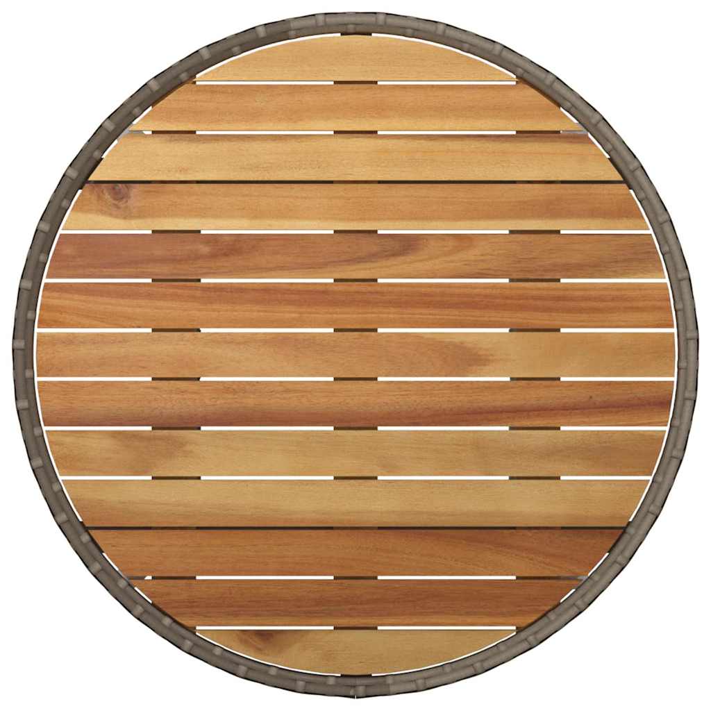 Ensemble de salle à manger pour jardin 5 pcs Gris polyrotin