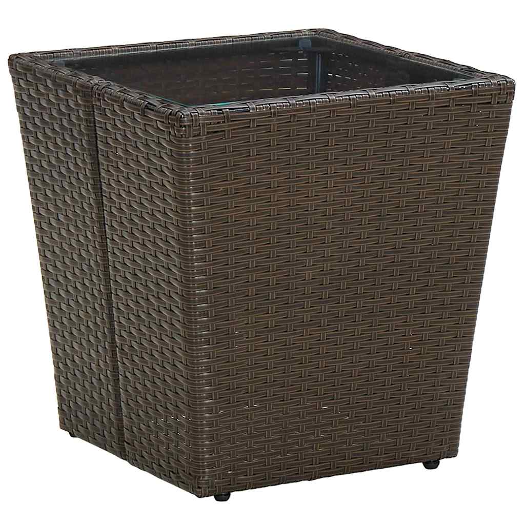 Ensemble bistro de jardin 3 pcs Marron polyrotin