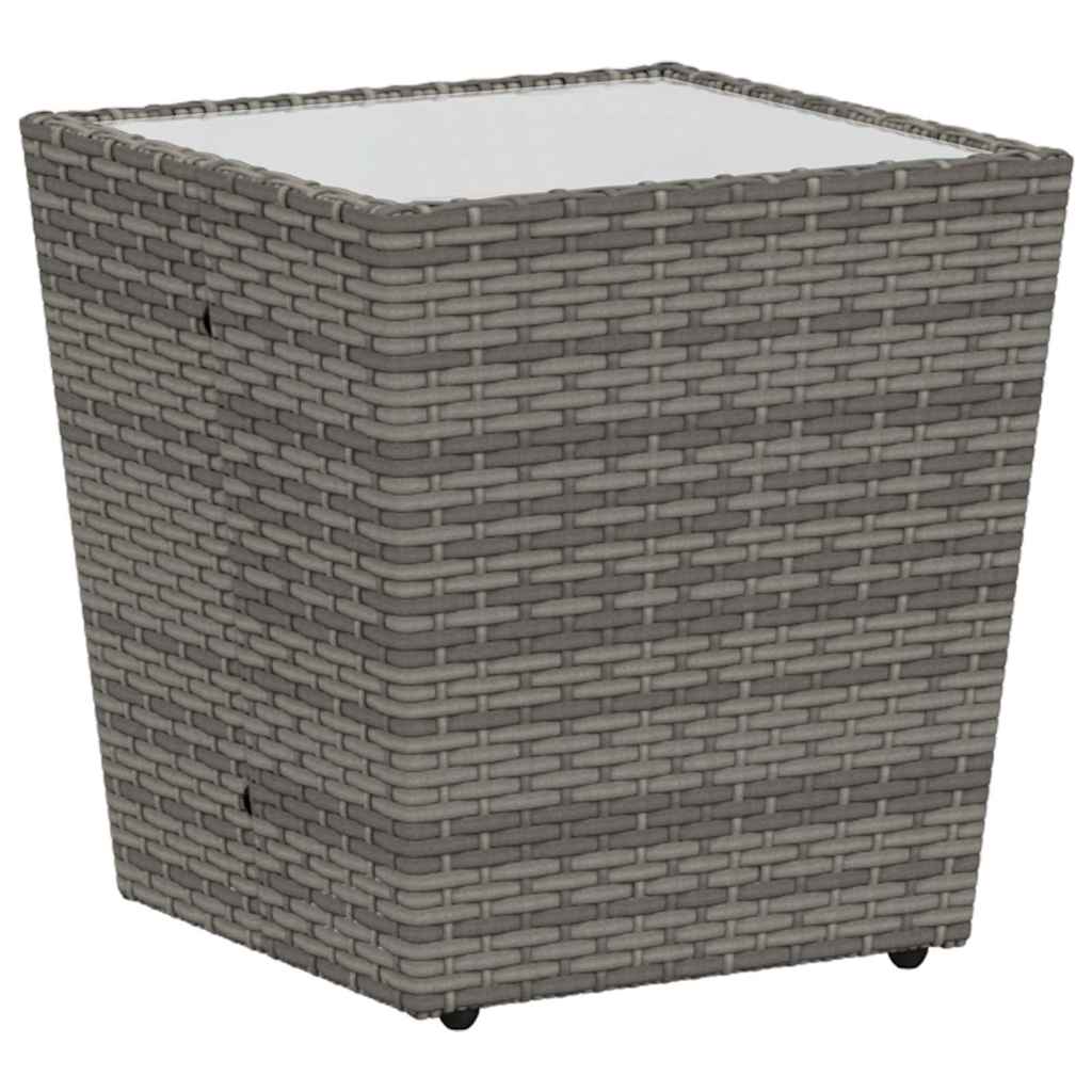 Ensemble bistro de jardin 3 pcs Gris polyrotin