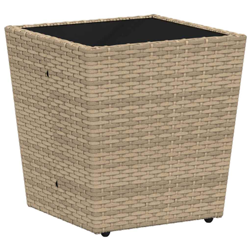 Ensemble bistro de jardin 3 pcs Beige polyrotin