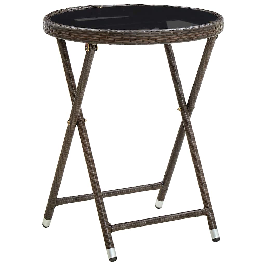 Ensemble bistro de jardin 3 pcs Marron polyrotin