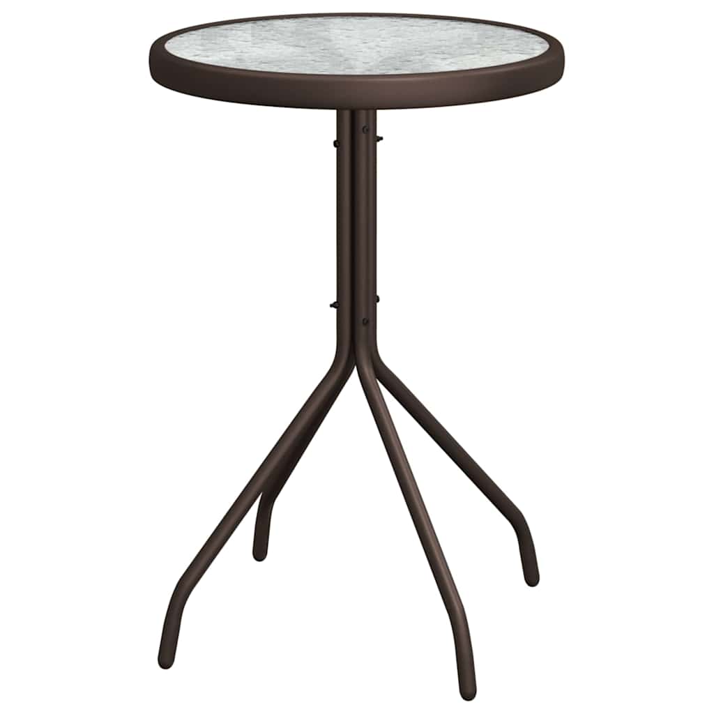 Ensemble bistro de jardin 3 pcs Marron Acier - XIOS