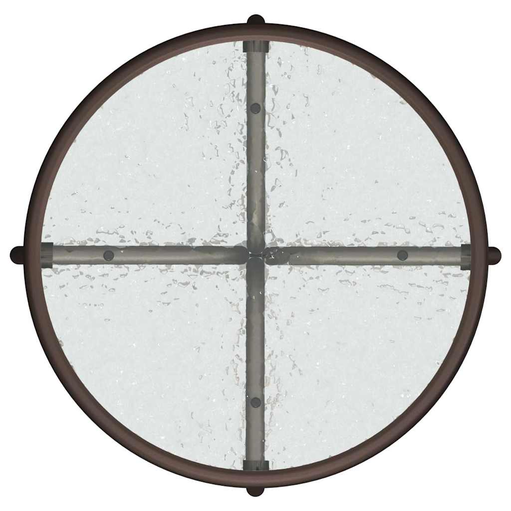 Ensemble bistro de jardin 3 pcs Marron Acier - XIOS