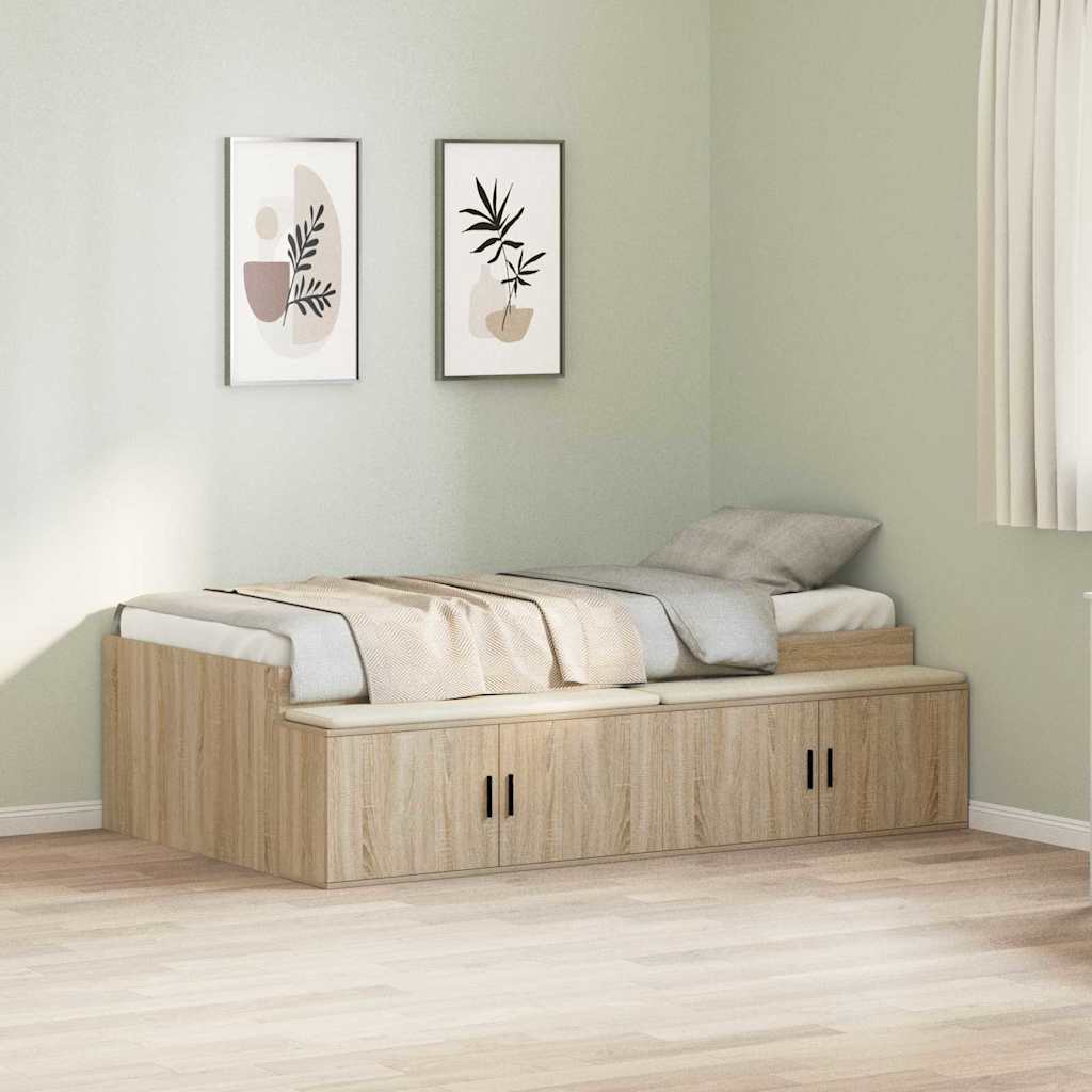Cadre de lit avec rangement Chêne sonoma 80 x 200 cm - XIOS