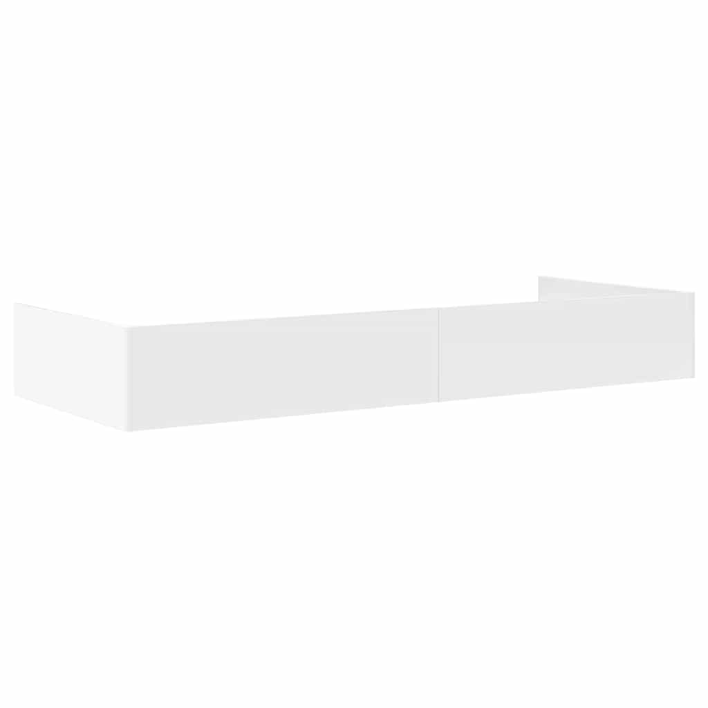 Cadre de lit avec rangement Blanc 100 x 200 cm Bois d'ingénierie - XIOS