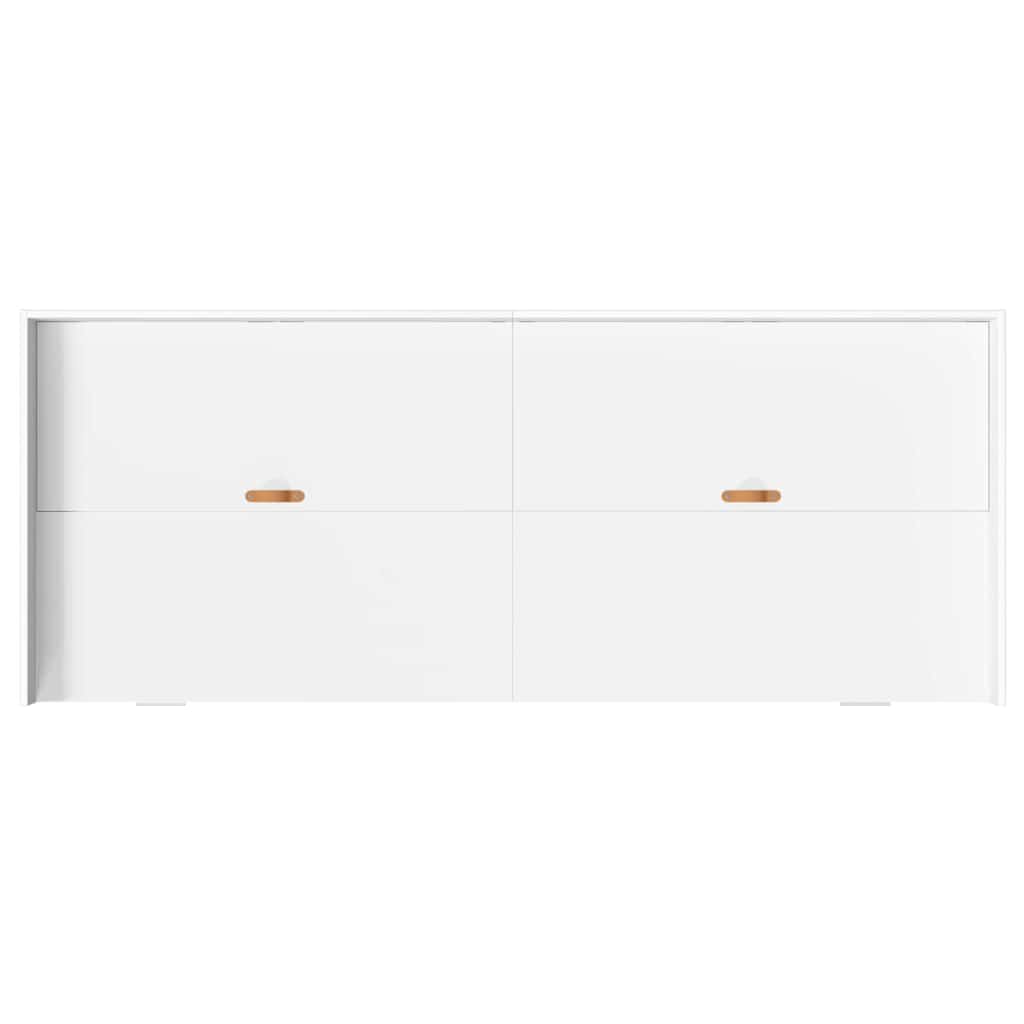Cadre de lit avec rangement Blanc 100 x 200 cm Bois d'ingénierie - XIOS