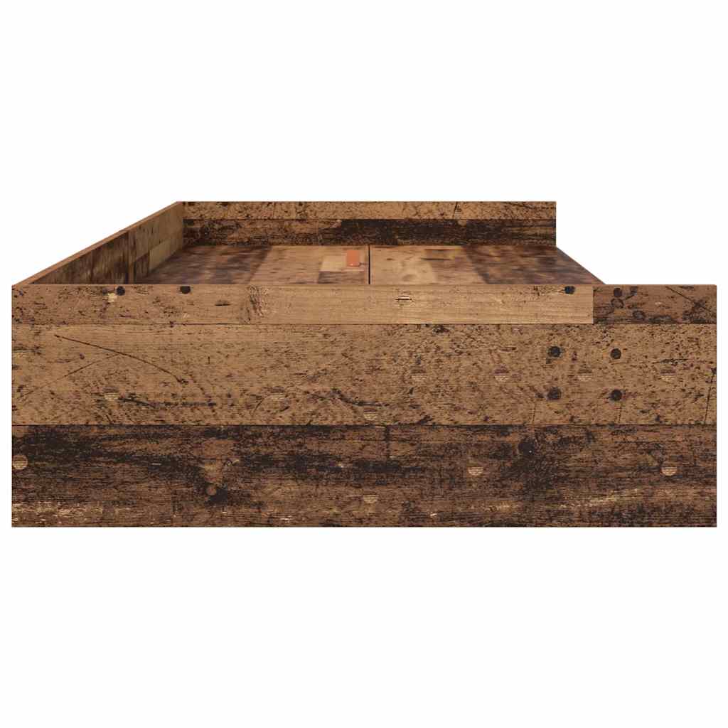 Cadre de lit avec rangement Bois Ancien 90 x 200 cm Bois d'ingénierie - XIOS