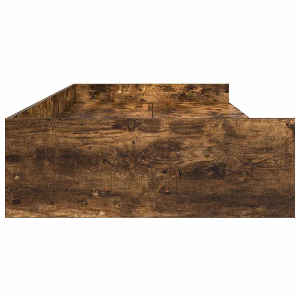 Cadre de lit avec rangement Chêne fumé 80 x 200 cm Bois d'ingénierie - XIOS