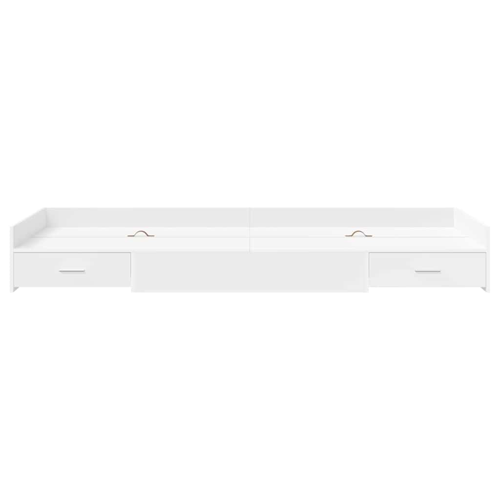 Cadre de lit avec rangement Blanc 80 x 200 cm Bois d'ingénierie - XIOS