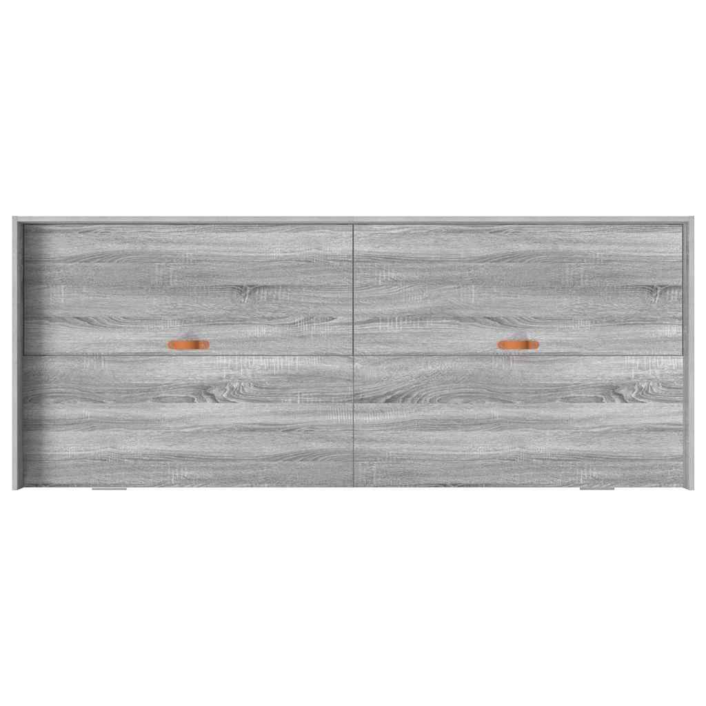 Cadre de lit avec rangement Gris Sonoma 80 x 200 cm Bois d'ingénierie - XIOS